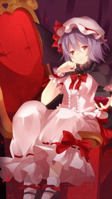 永远鲜红的幼月 蕾米莉亚·斯卡雷特手机壁纸(1)