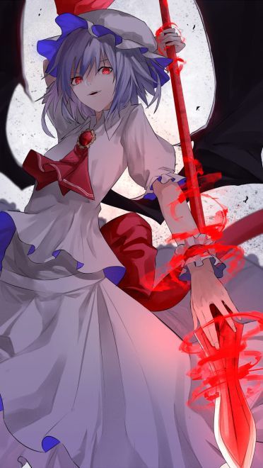 永远鲜红的幼月 蕾米莉亚·斯卡雷特手机壁纸(1)