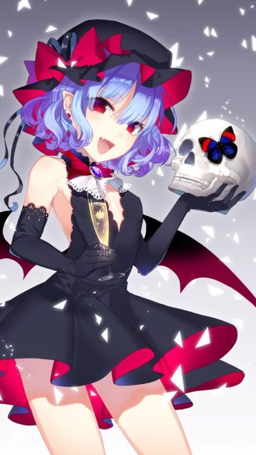 永远鲜红的幼月 蕾米莉亚·斯卡雷特手机壁纸(1)