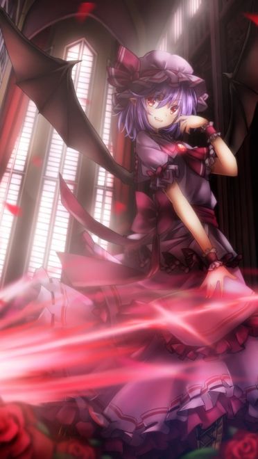 永远鲜红的幼月 蕾米莉亚·斯卡雷特手机壁纸(1)