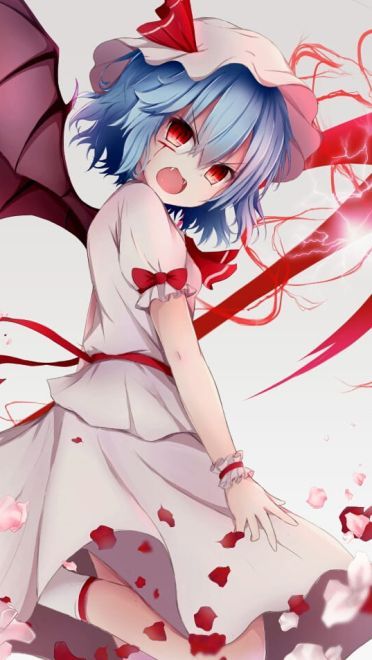 永远鲜红的幼月 蕾米莉亚·斯卡雷特手机壁纸(1)