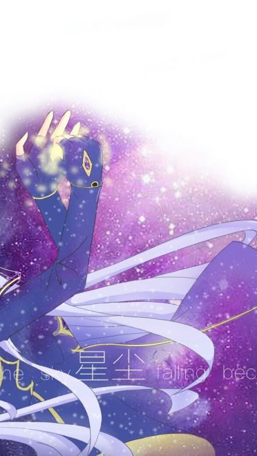 星空下的小天使 星尘插画电脑壁纸下载(1)