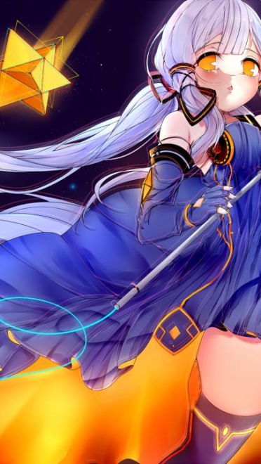 星空下的小天使 星尘插画电脑壁纸下载(1)