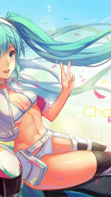 赛车女郎初音未来 电脑壁纸下载(1)