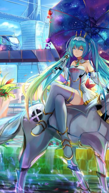 赛车女郎初音未来 电脑壁纸下载(1)