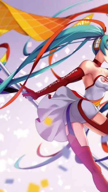 赛车女郎初音未来 电脑壁纸下载(1)