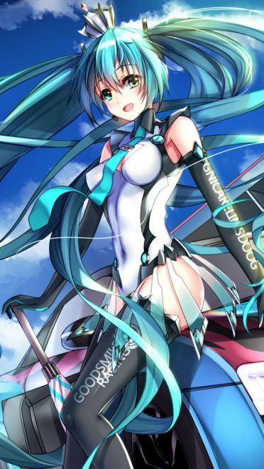 赛车女郎初音未来 电脑壁纸下载(1)