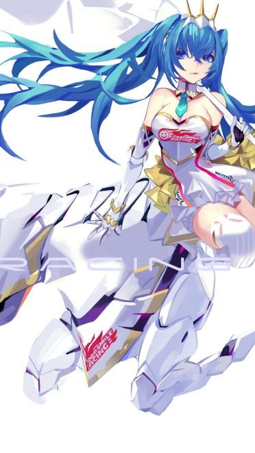 赛车女郎初音未来 电脑壁纸下载(1)