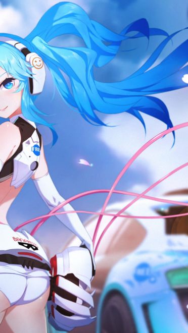 赛车女郎初音未来 电脑壁纸下载(1)