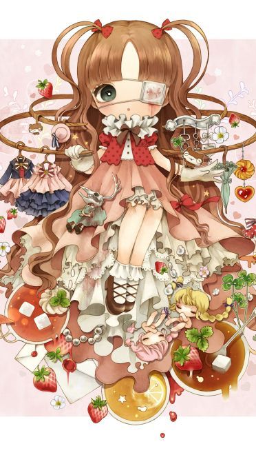 原创人物系列 哥特小萝莉手机壁纸(1)