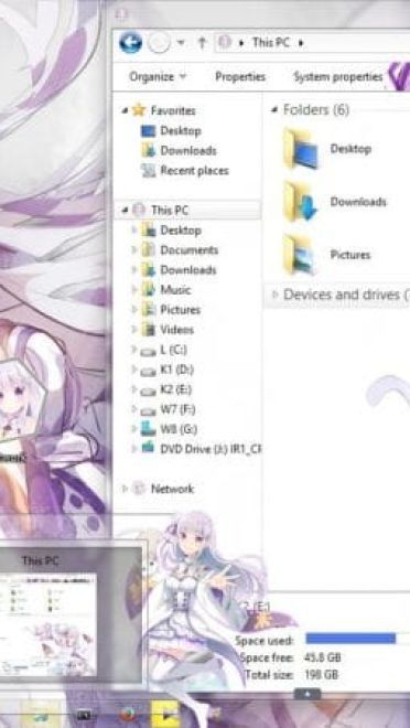 re从零开始的异世界生活 艾米莉亚 win8电脑主题下载
