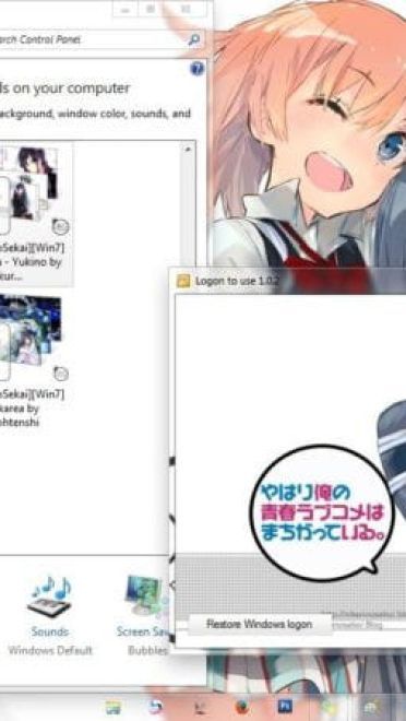 我的青春恋爱物语果然有问题 雪之下雪乃 Win7电脑主题下载