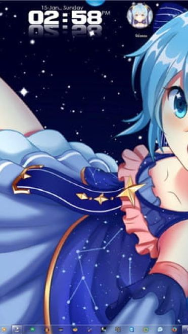 初音未来 雪初音 win7电脑主题下载