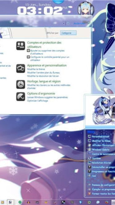 初音未来 雪初音 win7电脑主题下载