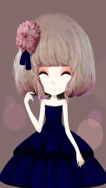 萌系大头少女 花花姑娘手机壁纸