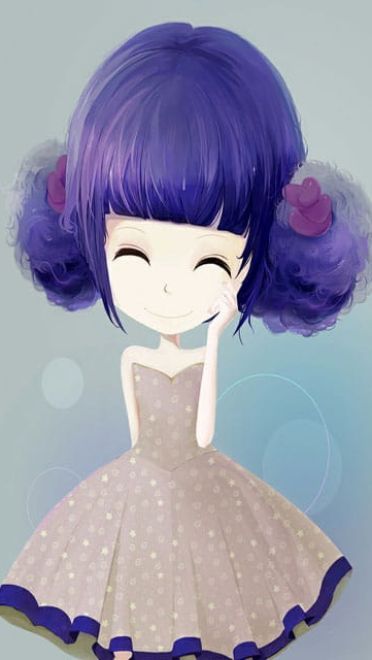 萌系大头少女 花花姑娘手机壁纸