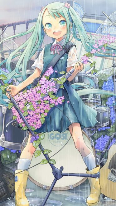 音乐与你同在 吉他与少女电脑壁纸(1)