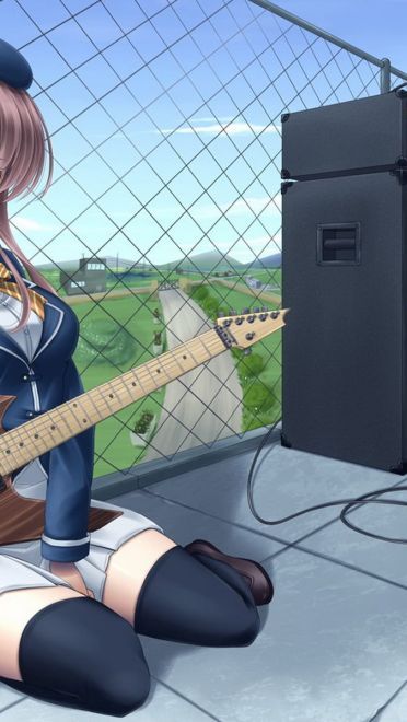 音乐与你同在 吉他与少女电脑壁纸(1)