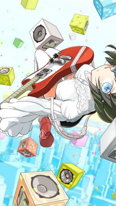 音乐与你同在 吉他与少女电脑壁纸(1)