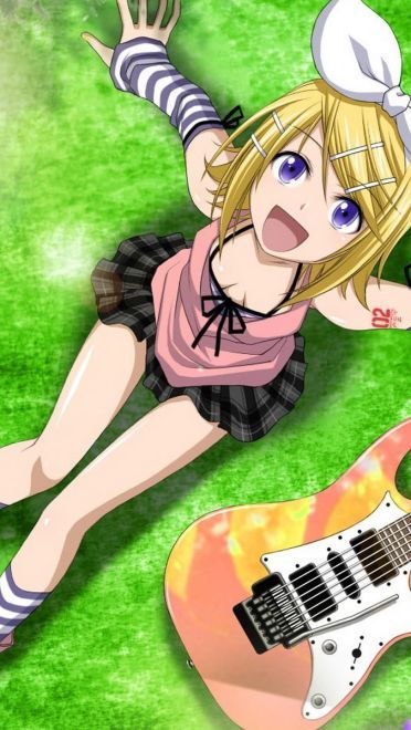 音乐与你同在 吉他与少女电脑壁纸(1)