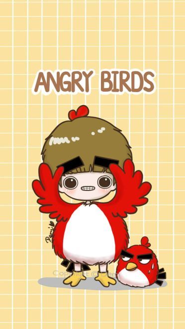 智斗大猪头 愤怒的小鸟手机壁纸