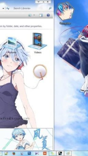 风夏 秋月风夏 win7动漫电脑主题下载