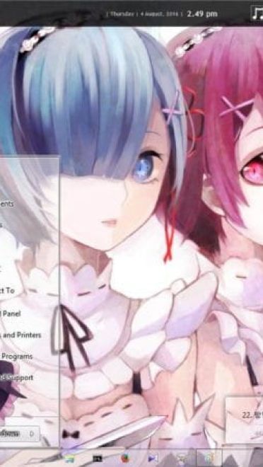 Re:从零开始的异世界生活 并蒂双生 拉姆蕾姆win8动漫电脑主题下载