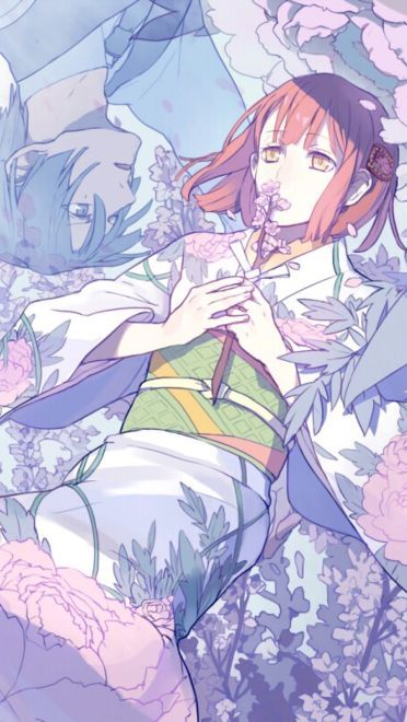 简陋的和服 浴衣少女手机壁纸