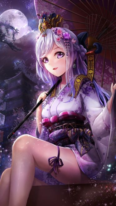 简陋的和服 浴衣少女手机壁纸