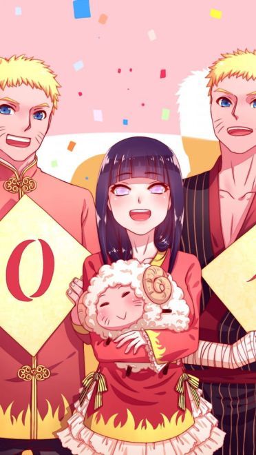 幸福美满 雏田与鸣人电脑桌面壁纸(1)