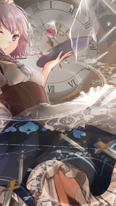 东方Projec 十六夜咲夜 动漫电脑壁纸(1)