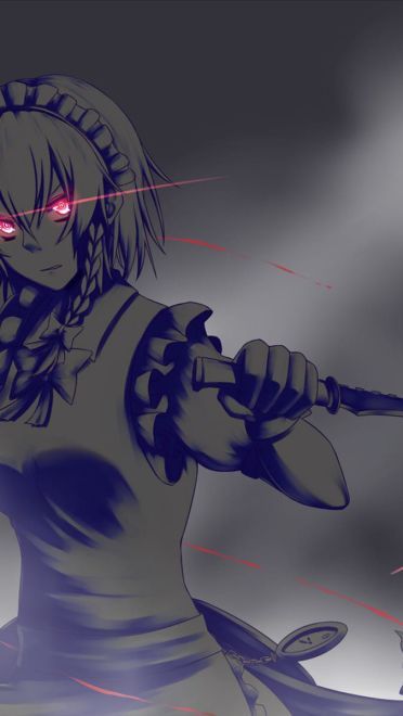 东方Projec 十六夜咲夜 动漫电脑壁纸(1)