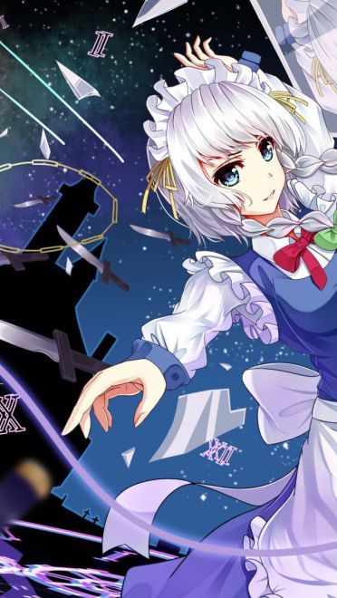 东方Projec 十六夜咲夜 动漫电脑壁纸(1)