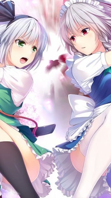 东方Projec 十六夜咲夜 动漫电脑壁纸(1)