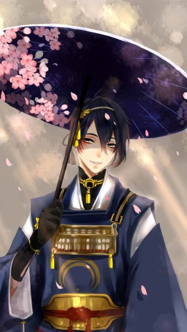 刀剑乱舞和风美男 三日月宗近手机壁纸(1)