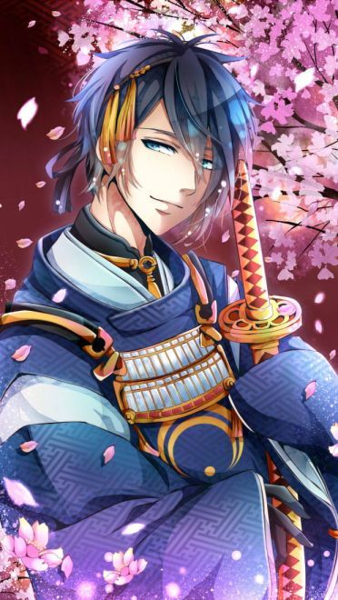 刀剑乱舞和风美男 三日月宗近手机壁纸(1)