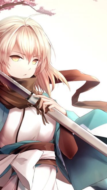 刀剑相搏 樱saber冲田总司电脑壁纸(1)