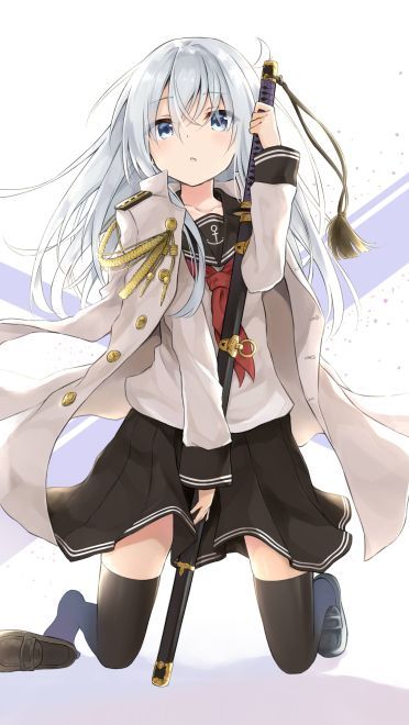 过膝袜水手服学生气息的手机壁纸下载(1)