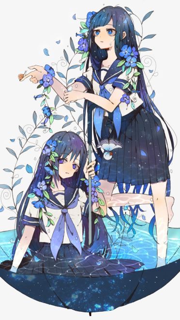 过膝袜水手服学生气息的手机壁纸下载(1)