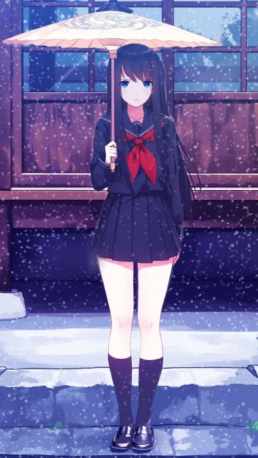 过膝袜水手服学生气息的手机壁纸下载(1)