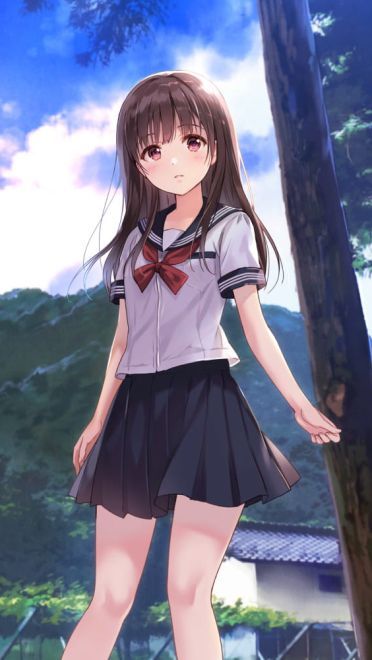 过膝袜水手服学生气息的手机壁纸下载(1)