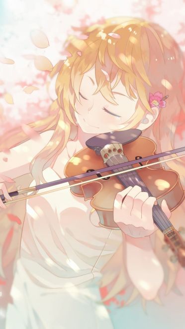 在樱树下独奏 四月是你的谎言手机壁纸