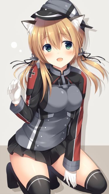 双马尾赛高 舰队Collection欧根亲王手机壁纸(1)