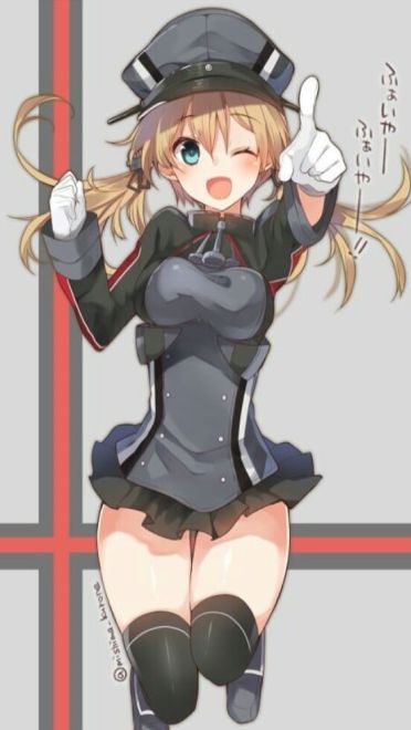 双马尾赛高 舰队Collection欧根亲王手机壁纸(1)