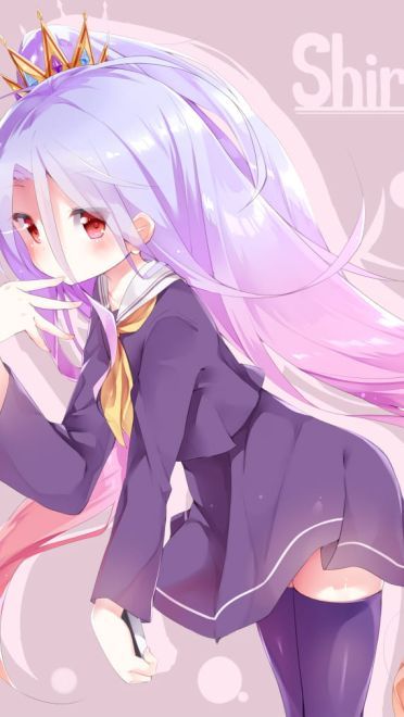 不游戏无人生 无口萝莉白手机壁纸(1)