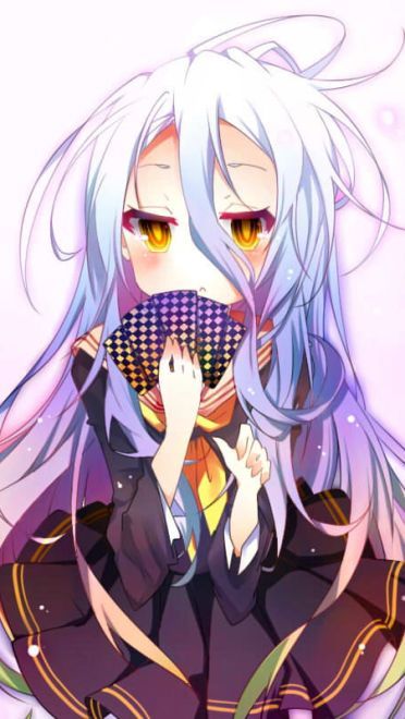 不游戏无人生 无口萝莉白手机壁纸(1)