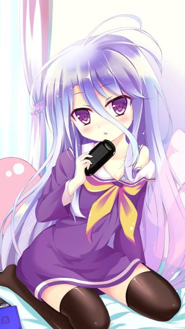 不游戏无人生 无口萝莉白手机壁纸(1)