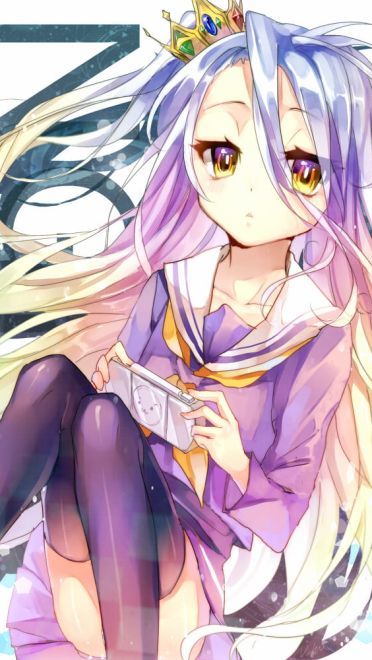 不游戏无人生 无口萝莉白手机壁纸(1)