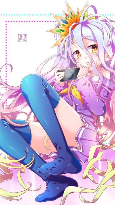 不游戏无人生 无口萝莉白手机壁纸(1)