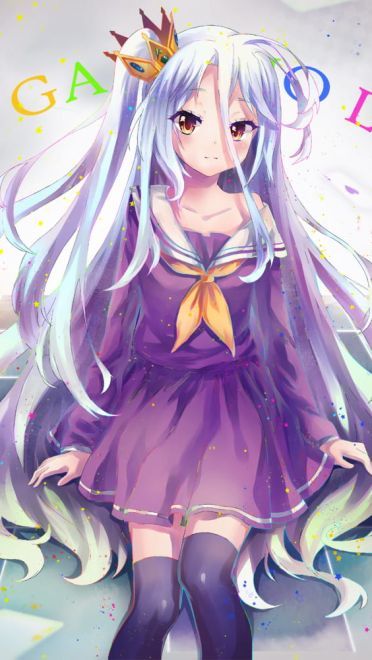 不游戏无人生 无口萝莉白手机壁纸(1)